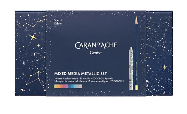 CARAN D'ACHE Farbstifte + Neocolor Set CC3000.024 Cosmic 20 Stück