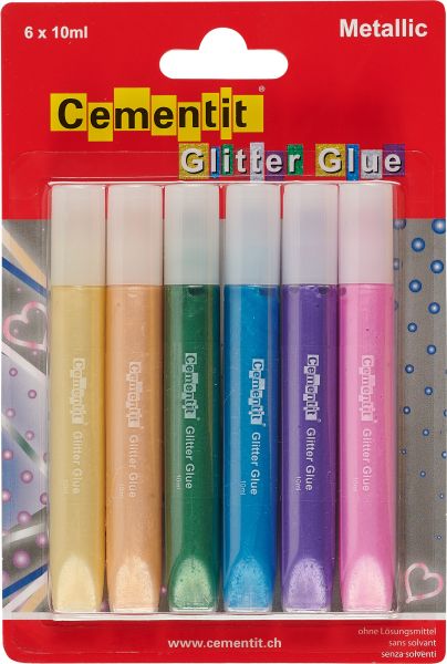 CEMENTIT Glitter Glue Metallic 52.016.20 6x10ml