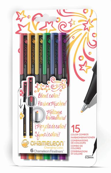 CHAMELEON Fineliner Set 0.3mm FL0601 6 Farben Primary