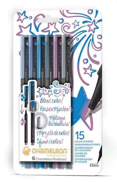 CHAMELEON Fineliner Set 0.3mm FL0604 6 Farben Cool