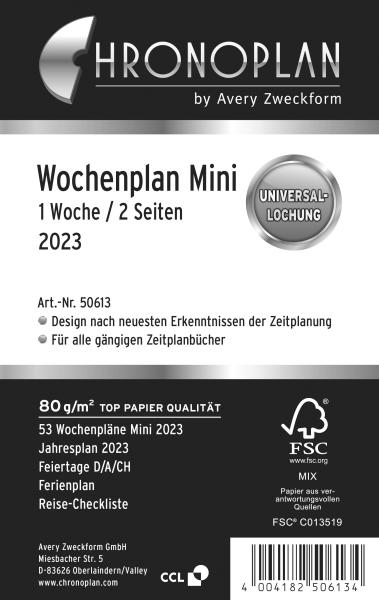 CHRONOPLAN Wochenplan mini 2024 50614Z.24 1W/2S