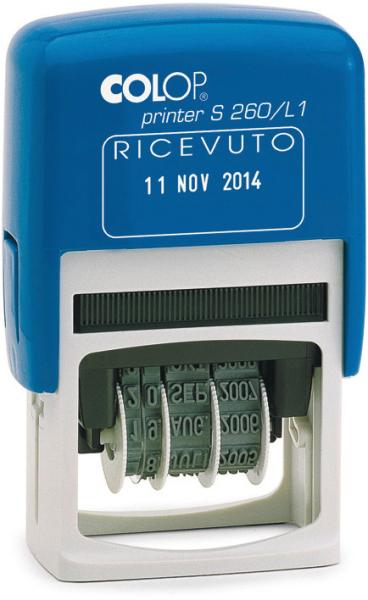 COLOP Datumstempel Ricevuto S260L1/I 24x45mm Italienisch