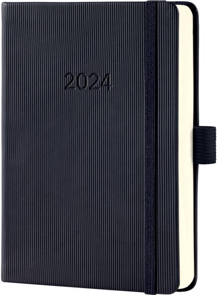 CONCEPTUM Tageskalender 2024 C2411 black, 1S/1T, HC, A6