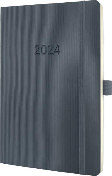 CONCEPTUM Wochenkalender 2024 C2436 dark grey, 2S/1W, 21x14x2cm