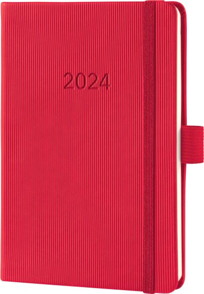 CONCEPTUM Wochenkalender 2024 C2465 red, 2S/1W, HC, A6