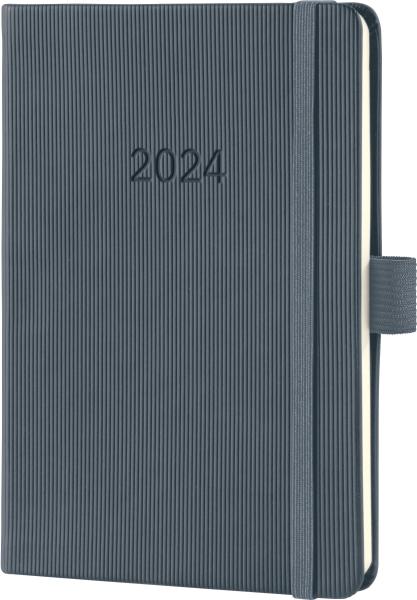 CONCEPTUM Wochenkalender 2024 C2467 dark grey, 2S/1W, HC, A6