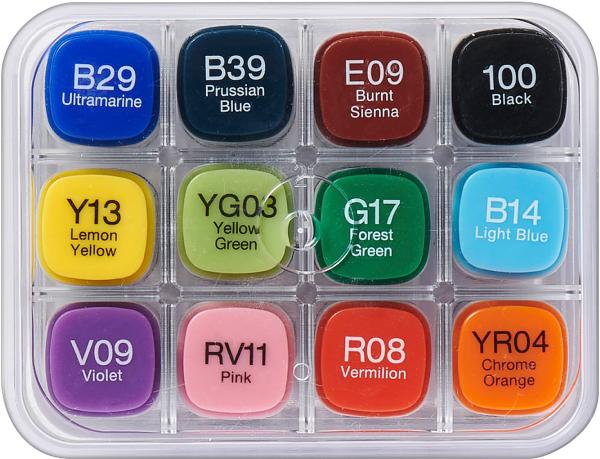 COPIC Marker Classic 2007502 Basis-Set, 12 Stück