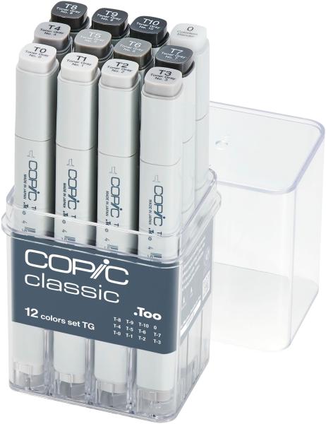 COPIC Marker Classic 20075153 Grau-Set TG, 12 Stück