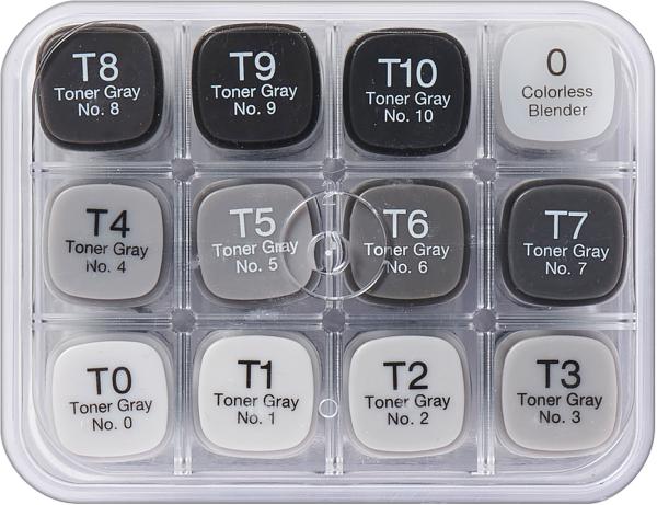 COPIC Marker Classic 20075153 Grau-Set TG, 12 Stück