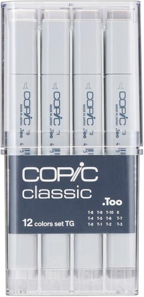 COPIC Marker Classic 20075153 Grau-Set TG, 12 Stück