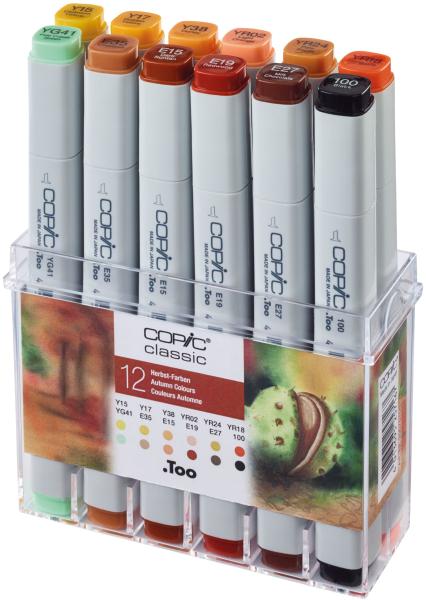 COPIC Marker Classic 20075708 Herbst-Farben, 12 Stück