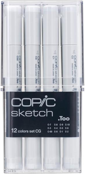 COPIC Marker Sketch 21075151 Grau-Set CG, 12 Stück