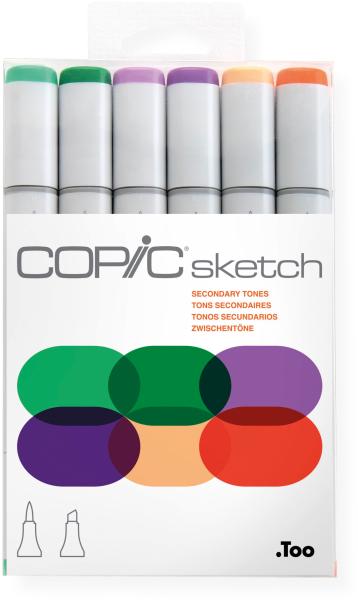 COPIC Marker Sketch 21075663 Set Secondary Tones, 6 Stück