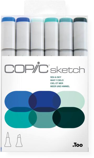 COPIC Marker Sketch 21075664 Set Sea & Sky, 6 Stück