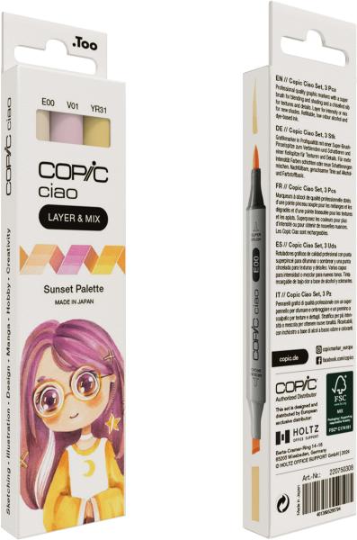 COPIC Marker Ciao 220750308 Sunset Palette 3 Stück