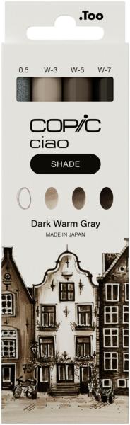 COPIC Marker Ciao Shade Set 22075420 Dark Warm Gray 4 Stück