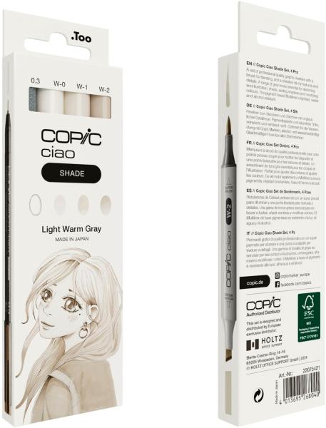 COPIC Marker Ciao Shade Set 22075421 Light Warm Gray 4 Stück