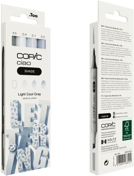 COPIC Marker Ciao Shade Set 22075423 Light Cool Gray 4 Stück