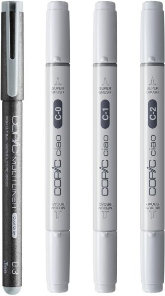 COPIC Marker Ciao Shade Set 22075423 Light Cool Gray 4 Stück