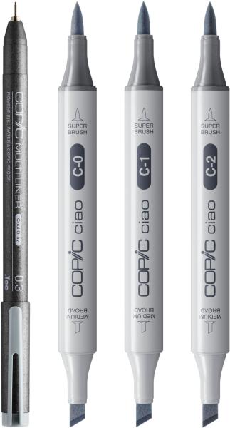 COPIC Marker Ciao Shade Set 22075423 Light Cool Gray 4 Stück