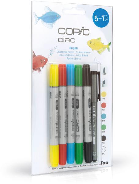 COPIC Marker Ciao 22075550 5+1 Set Brights