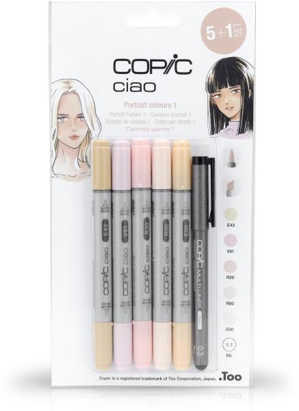 COPIC Marker Ciao 22075552 5+1 Set Portrait colours 1