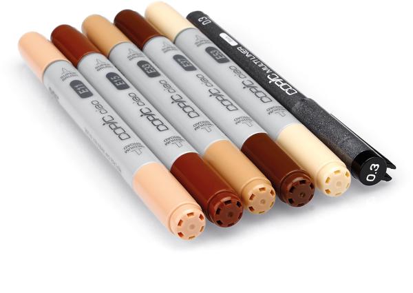 COPIC Marker Ciao 22075553 5+1 Set Portrait colours 2