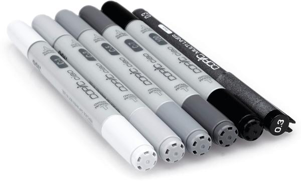 COPIC Marker Ciao 22075554 5+1 Set Cool Grey Tones