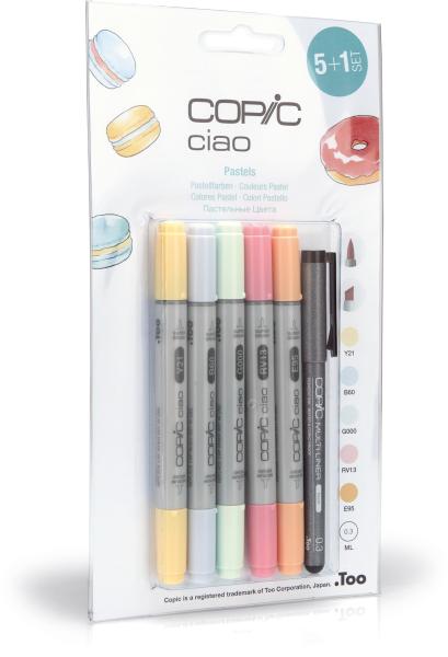 COPIC Marker Ciao 22075555 5+1 Set Pastels