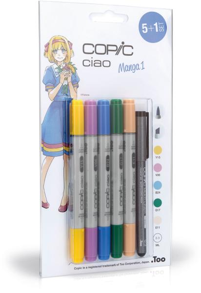 COPIC Marker Ciao 22075556 5+1 Set Manga 1