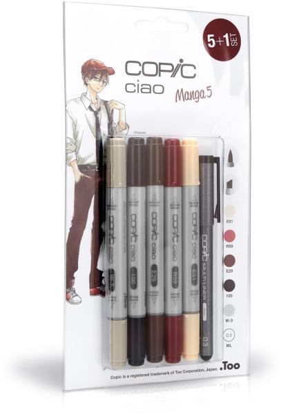 COPIC Marker Ciao 22075562 5+1 Set Manga 5