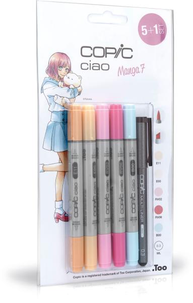 COPIC Marker Ciao 22075564 5+1 Set Manga 7