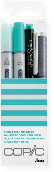 COPIC Marker Ciao 22075643 Doodle pack Turquoise,4 Stück