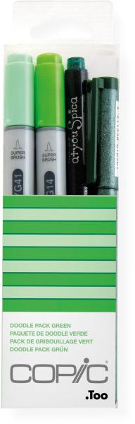 COPIC Marker Ciao 22075644 Doodle pack Green, 4 Stück