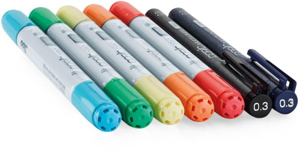 COPIC Marker Ciao 22075673 Rainbow Doodle kit, 7 Stück