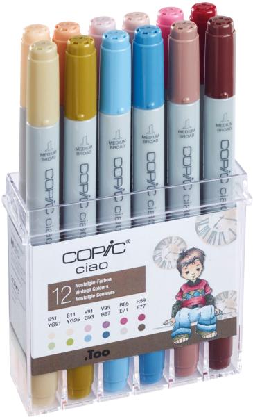 COPIC Marker Ciao 22075703 12er Set Nostalgie Farben