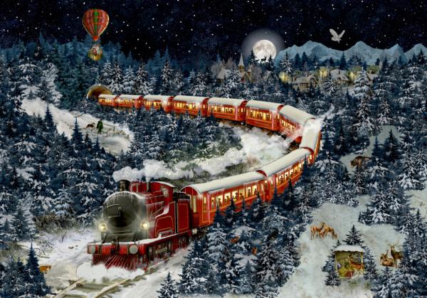 COPPENRATH Puzzle Adventskalender 95550 Weihnachtsexpress Puzzle