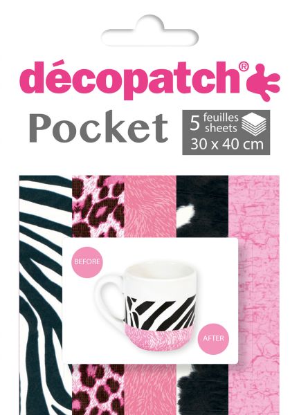 DECOPATCH Papier Pocket Nr. 9 DP009O 5 Blatt à 30x40cm