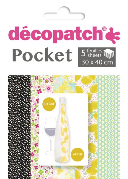 DECOPATCH Papier Pocket Nr. 17 DP017O 5 Blatt à 30x40cm