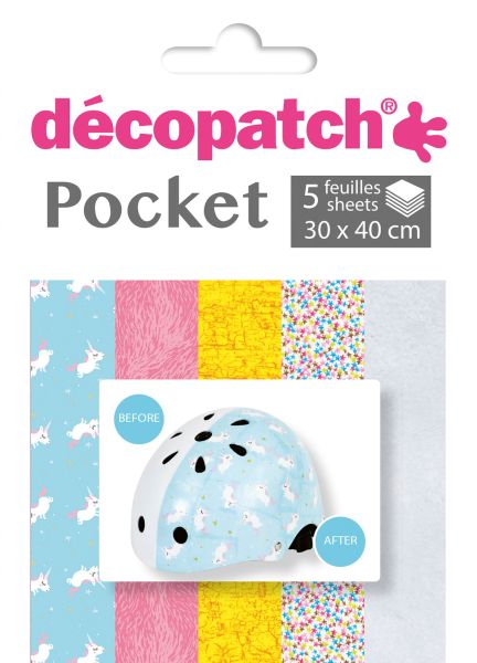 DECOPATCH Papier Pocket Nr. 19 DP019O 5 Blatt à 30x40cm