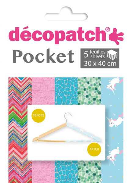 DECOPATCH Papier Pocket Nr. 30 DP030C 5 Blatt à 30x40cm