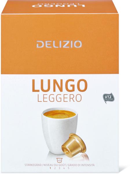 DELIZIO Kaffeekapsel 10170588 Lungo Leggero 48 Kapseln