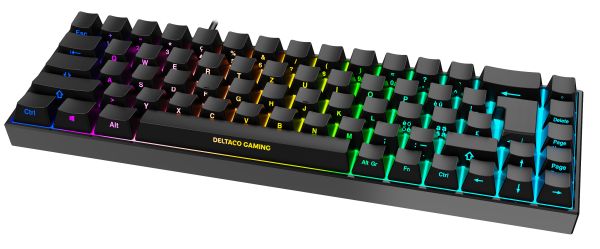 DELTACO Mech RGB TKL Gaming Keyboard GAM-100-CH Black Wireless, DK440