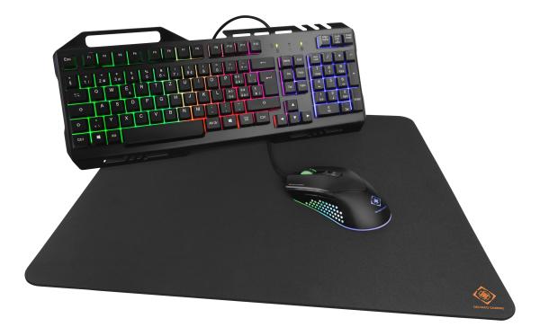 DELTACO 3-in-1 gaming Gear Kit RGB GAM-113-CH black