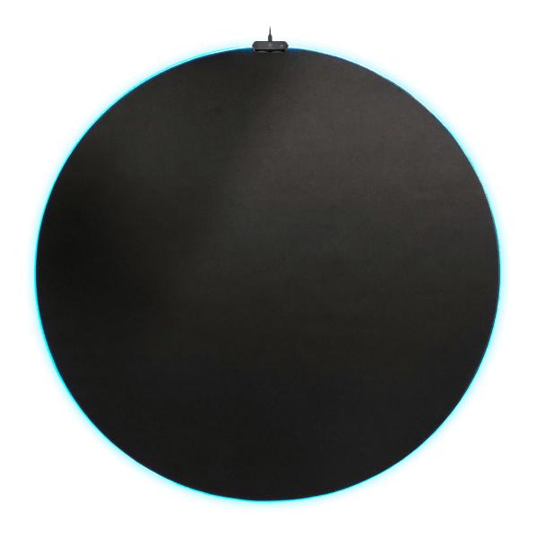 DELTACO RGB Floorpad, round,Black GAM-138 110x110 cm