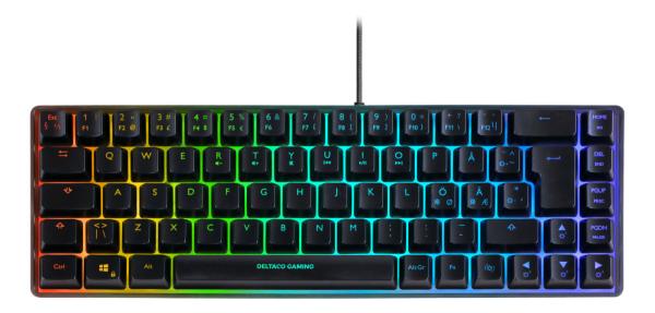 Deltaco tkl gaming keyboard membrane gam-158-ch rgb ch-layout - Deltaco-gam-158-ch-7333048064066