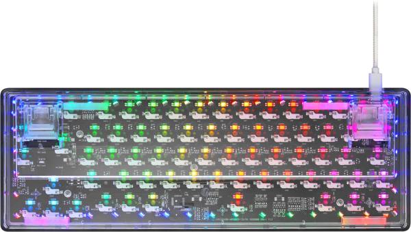 DELTACO TKL Gaming Keyboard mech GAM-160-T-CH transparent RGB CH-Layout