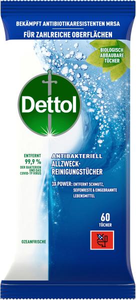 Dettol allzweck-reinigungstücher 3251349 ozeanfrische 66 stück - Dettol-3251349-4002448117391