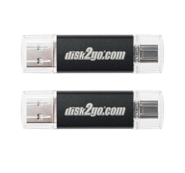 DISK2GO USB-Stick switch 128GB 30006596 Type-C/Type-A 3.0 double pack