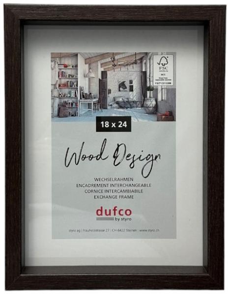 DUFCO Holz-Bilderrahmen 18x24cm 1610.80992 Fuji braun